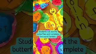 How to Create a Butterflies Word Families Spring Bulletin Board