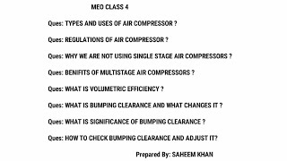 Air Compressor Part 1 | Bumping Clearance | Volumetric Efficiency | Multiple stage air compressor