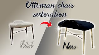 Jednostavna obnova starog taburea | EASY UPHOLSTERY | Italian design ottoman chair