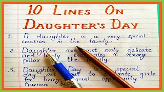 10 Lines On Daughter's Day /Essay on Daughter day in English