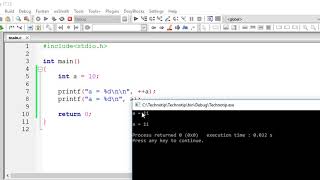 Post-increment and Pre-increment Operator: C Program
