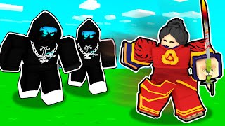 I played with only TANQR FANS in Roblox Bedwars..