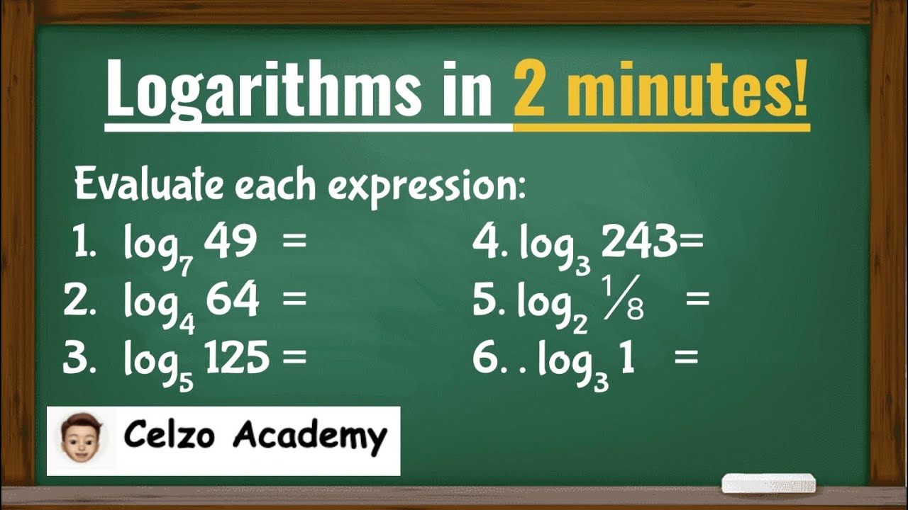 Evaluating Logarithms The Easy Way Explained In 2 Minutes Youtube Evaluating Logarithms The Easy Way Explained In 2 Minutes Youtube