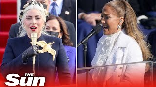 Lady Gaga & JLo sing at President Biden's inauguration