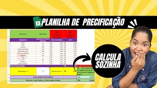 PLANILHA DE PRECIFICAÇÃO PARA CONFEITARIA | Leticia Ribeiro