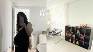 vlog. 쌍둥이 임신 32~33주 출산 준비 브이로그, 엣시 아기모빌 직구, 전산시스템 책장 구매 후기