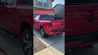 This New Exhaust on my Ram 1500 sounds SO GOOD 🔥😳🔥 | Before & After COLD START |