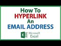 Microsoft Excel: How To Hyperlink An Email Address In Excel | 365 | 👍