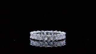 Natural Asscher Cut Diamond Classic Gallery Style Eternity Band - 9456