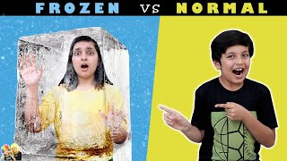 NORMAL vs FROZEN | Summer Special | Funny Eating Challenge | ASMR Eating | Aayu and Pihu Show