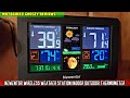 Newentor Weather Station Wireless Indoor Outdoor Thermometer, Color Display Atomic Clock w Calendar