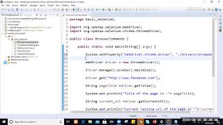Selenium WebDriver | Browser and Navigation Commands