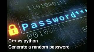 Generate password on C++ and Python (comparison)
