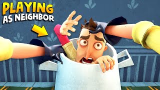 PLAYING AS THE NEIGHBOR WENT CRAZY!!! (Part 9) | Hello Neighbor Gameplay (Mods)