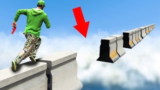 MILE HIGH OBSTACLE DEATHRUN! (GTA 5 Funny Moments)