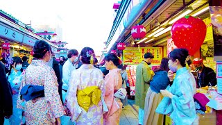 Asakusa Walk in Tokyo 💖 Happy New Year 2022 ♪ 4K ASMR Nonstop 1 hour 06 minutes