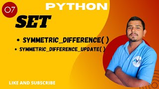 python set symmetric difference function| Symmetric difference_update function in hindi |#avitsupaul