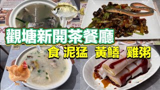 觀塘新開茶餐廳 食 泥猛 黃鱔 雞粥｜貴妃雞粥｜炸両｜油鹽水泥猛｜豉椒炒黃鱔｜