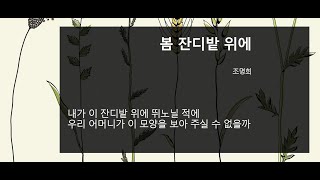 봄 잔디밭 위에