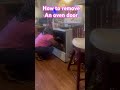 how to remove an oven door from an old oven.