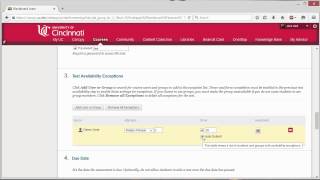 Test Availability Exceptions