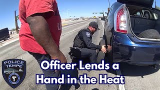 Tempe Officer Lends a Hand in 102° Heat