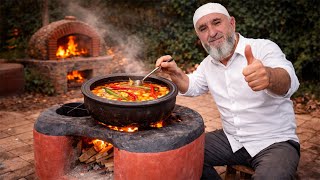 Inside a Village Kitchen 🤫 Real Onion & Kebab Stew