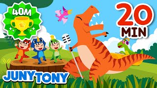 Dinosaur Songs Compilation | Dinosaur World | Kids Songs | Preschool Songs | JunyTony