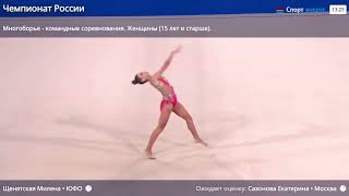 Milena Shchenyatskaya Ball 27.750 2025 Russian National Championship February 17 #rhythmicgymnastics