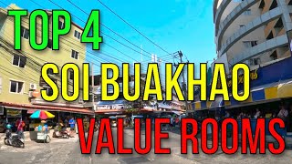 PATTAYA SOI BUAKHAO TOP FOUR BEST VALUE MONTHLY APARTMENT ROOMS HIGH SEASON FEBRUARY 2025