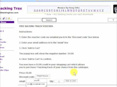 How to use a backing track gift voucher How to use a backing track gift voucher