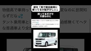 彼女「男で軽自動車に乗ってるの恥ずかしい」という質問が話題に。