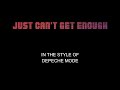 Depeche Mode - Just Can't Get Enough - Karaoke - With Backing Vocals