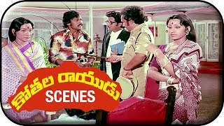 Kothala Rayudu Telugu Movie Scenes | Chiranjeevi Escaping From His Brothers | Madhavi