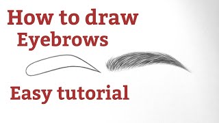 How to draw eyebrows drawing with pencil for beginners Eyebrow drawing easy step by step