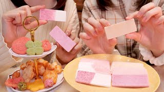 [華凛×はとむぎ コラボASMR]美味しいお菓子が集合🍪🍬板あめ、おかき、クッキーを食べる　@HatomugiASMR