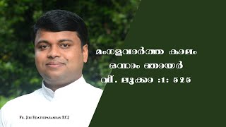 Syromalabar Homily ,മംഗളവാർത്ത കാലം  ഒന്നാം ഞായർ (വി. ലൂക്കാ : 1: 5-25)