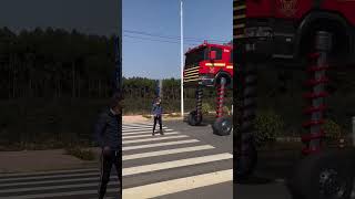 Lifting fire truck, with the lifting function🤯3D Special Effects | 3D Animation #shorts #vfxhd