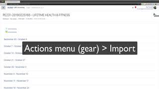 Importing Content Between Moodle Courses