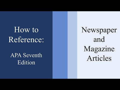 How do you cite a news article in APA?