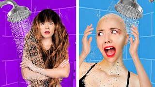 THIN HAIR VS THICK HAIR STRUGGLES || Funny Hair Problems And Hacks by Crafty Panda How