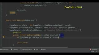 How To Create Popup Menu using Android Studio-Java