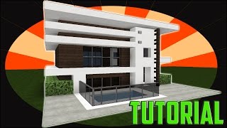 MINECRAFT : how to build modern house | tutorial | Easy - Stylish - Compact ! ( 1.11 ) 2016