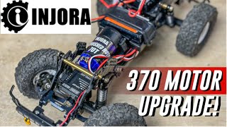 Injora 370 Motor Kit for the Traxxas TRX4M! First Look, Install, Run & Review!