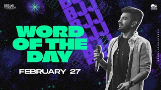 Don't Doubt, Keep Believing! | Word Of The Day | Benny John Joseph | Breakthrough Worship Official