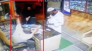 On CCTV, Mumbai shopkeeper attacked with sword, customer saved him