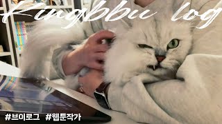 [vlog] 개강 / 팬케이크 / 포켓몬빵 / 웹툰 그리고 / 강쥐냥이만지고