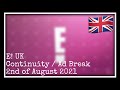 E! UK Continuity [02-08-2021]