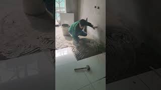 Thợ thi công chuyên ốp lát dự án #tiled #construction