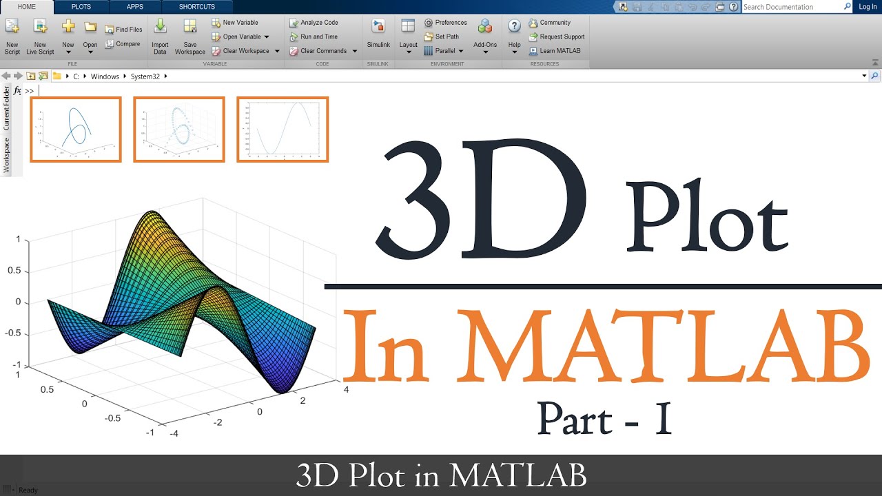 How To Generate 3D Plot In MATLAB - Part 1 | 3D Plot In Matlab For ...